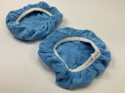 NEW 9'' - 10'' Terry Microfiber Bonnet Orbital Car Buff Bonnet Pads (PAIR)