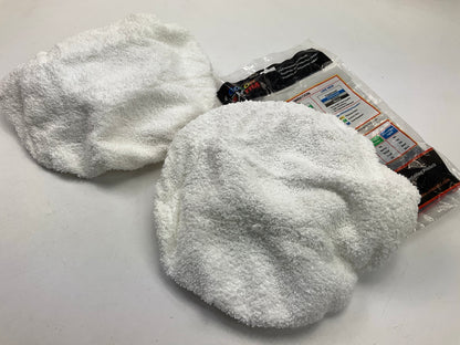 2 Color Extra CX3208 9''-10'' Cotton Terry Orbital Bonnet Elastic Band Buffing Pad