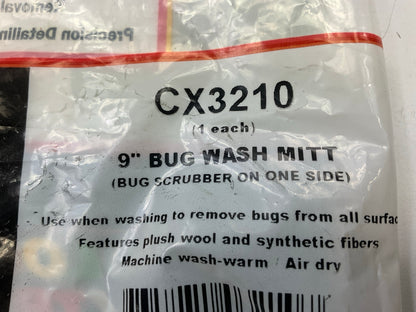 Color Extra CX3210 9'' Bug Wash Mitt (Bug Scrubber On One Side) For Car Washing