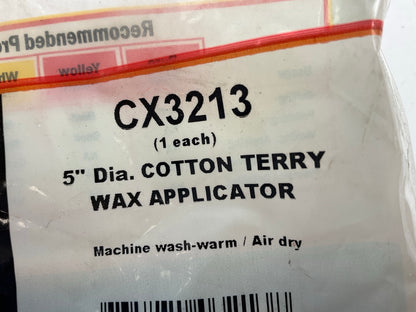 Color Extra CX3213 5'' Diameter Cotton Terry Wax Applicator Pad