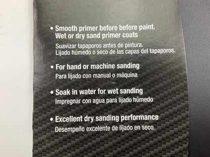 PACK Of 4 Color Extra CX8228 WET/DRY Sandpaper Sheet P400 400 Grit Smooth 9''X11''
