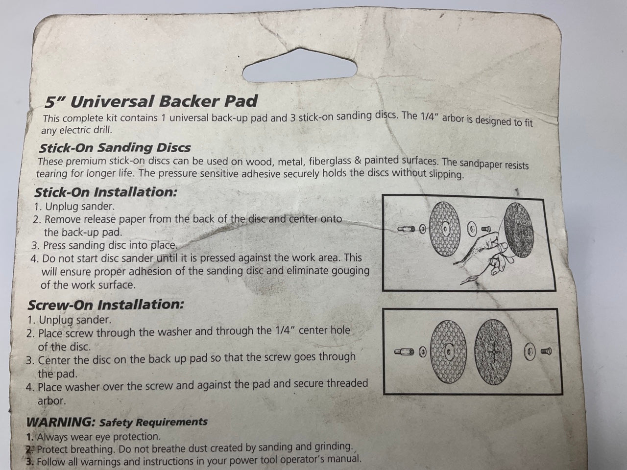 Color Extra CX8240 5'' UNIVERSAL Backing Pad For Sanding Discs