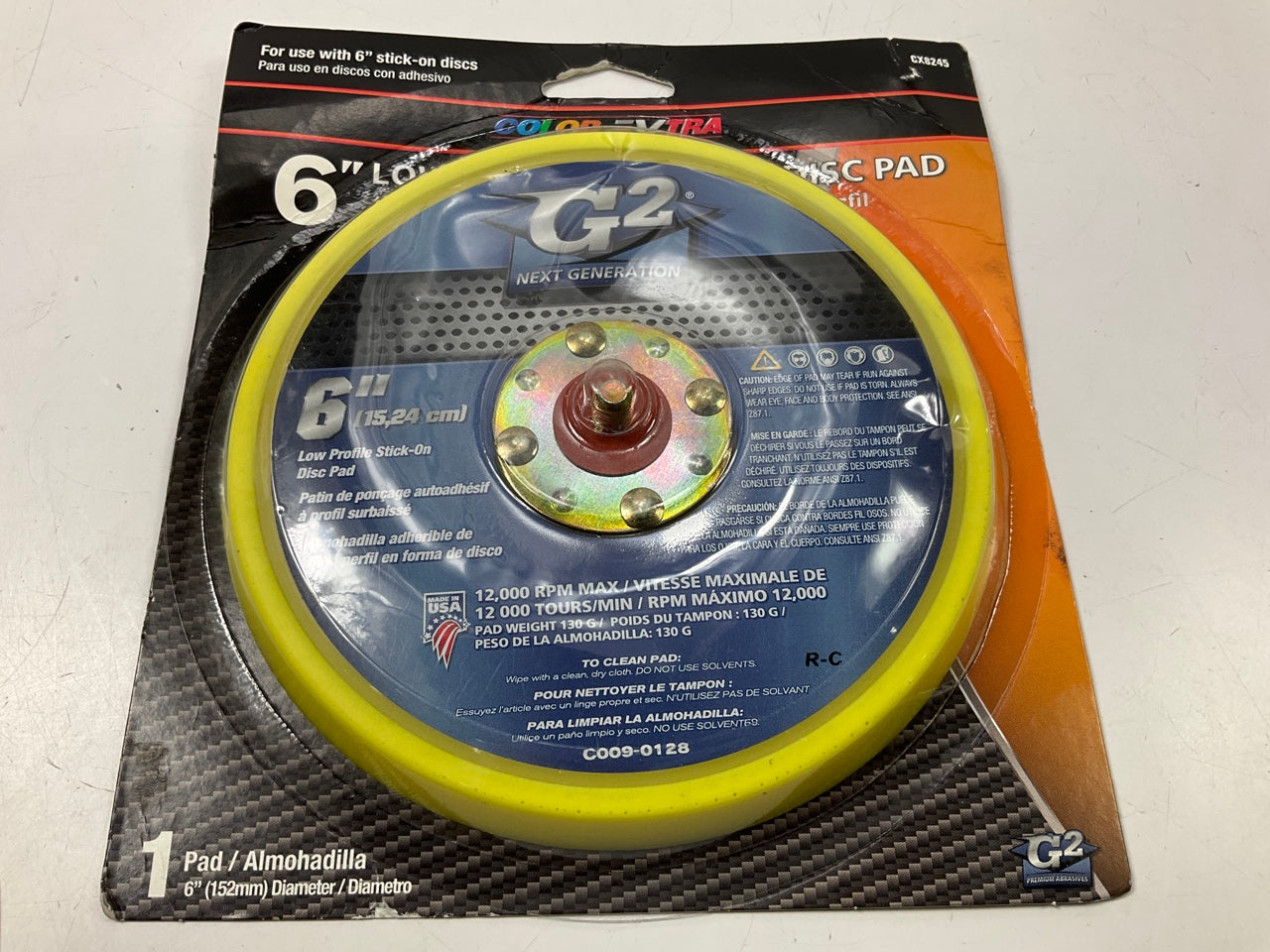 Color Extra CX8245 6'' Low Profile Stick-On Disc Pad