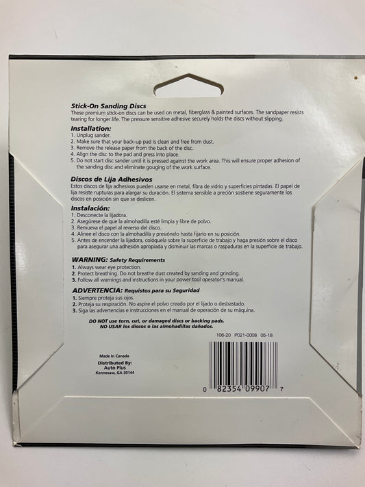 Pack Of 4 - Color Extra CX8246 6'' Gold Stick-On Sanding Discs GRIT 80 MEDIUM