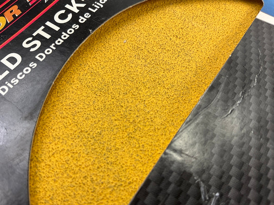 50 Discs - Color Extra CX8251 6'' Gold Stick-on Sanding Discs P80 80 Grit Stick