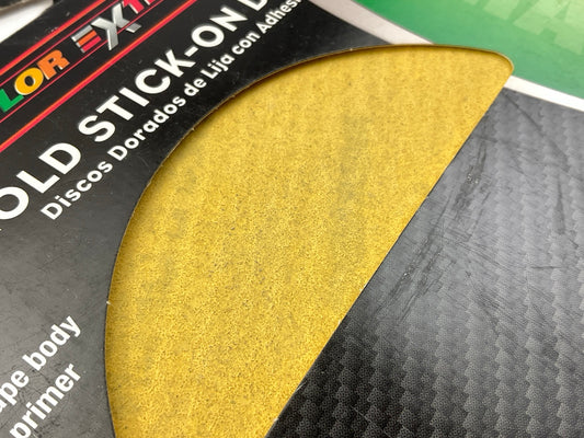 Pack Of 125 - Color Extra CX8252 6'' Gold Stick On Sanding Disc P180 180 Grit