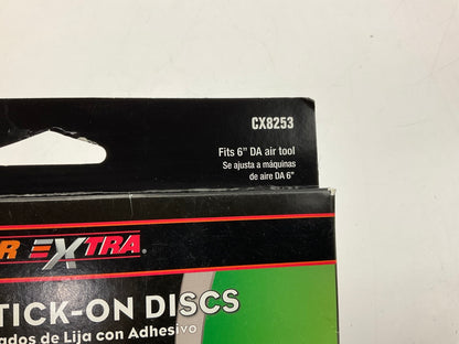 Color Extra CX8253 6'' Gold Stick On Sanding Discs, 220 Grit - 125 Pack