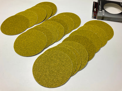 20 Discs - Color Extra CX8255 Gold Stick-On PSA 6'' Sanding Discs, 40 Grit Coarse