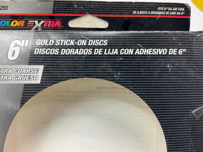 20 Discs - Color Extra CX8255 Gold Stick-On PSA 6'' Sanding Discs, 40 Grit Coarse
