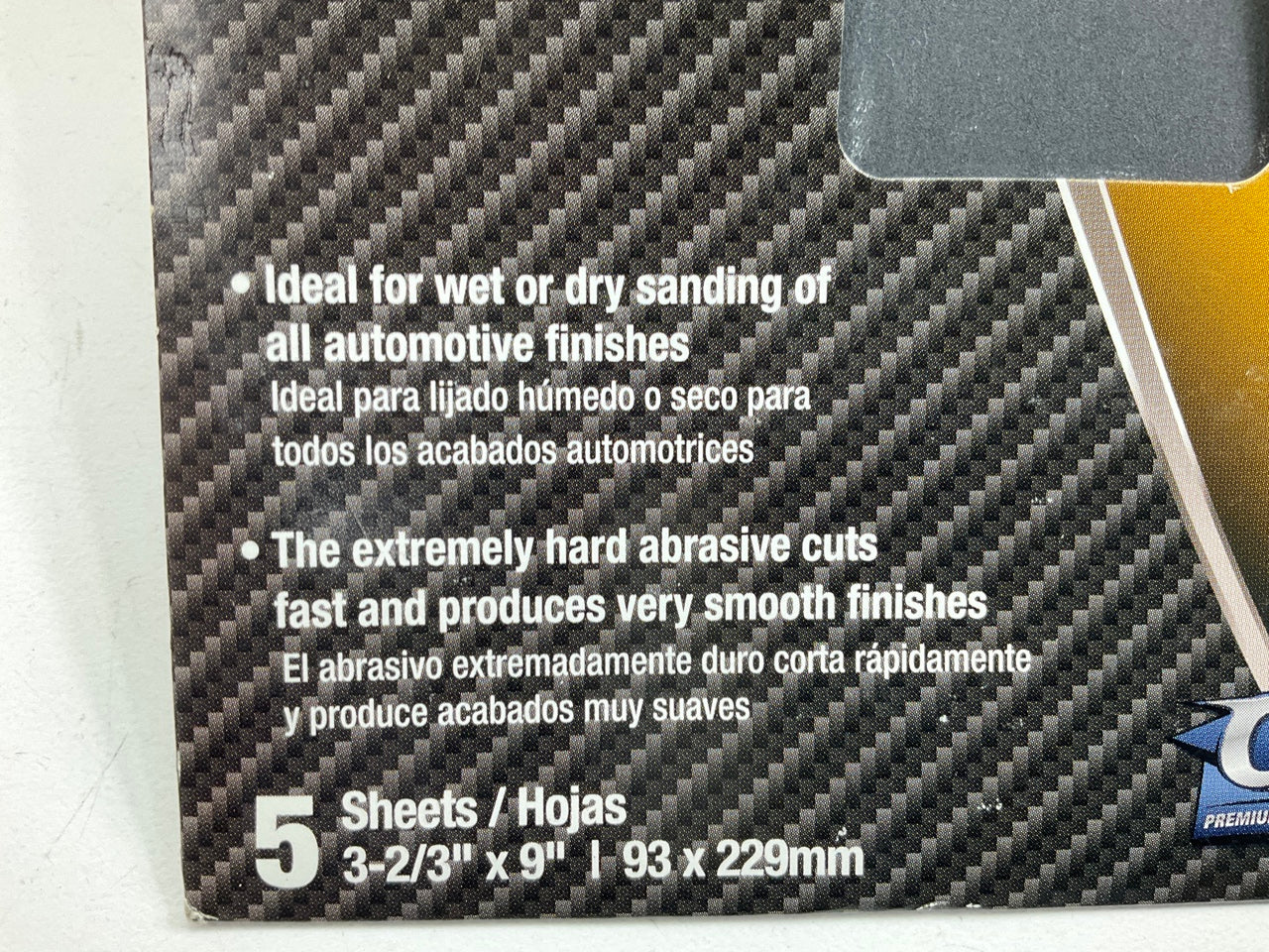 Pack Of 5 - Color Extra CX8266 WET / DRY Sandpaper Sheets 3-2/3'' X 9'' P400 Grit