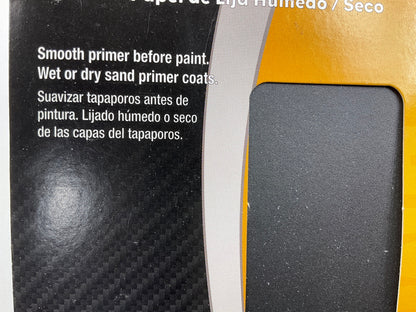 (3) Pack Of 5 Color Extra WET/DRY Sandpaper Sheets 400 Grit Smooth 3-2/3''X9''