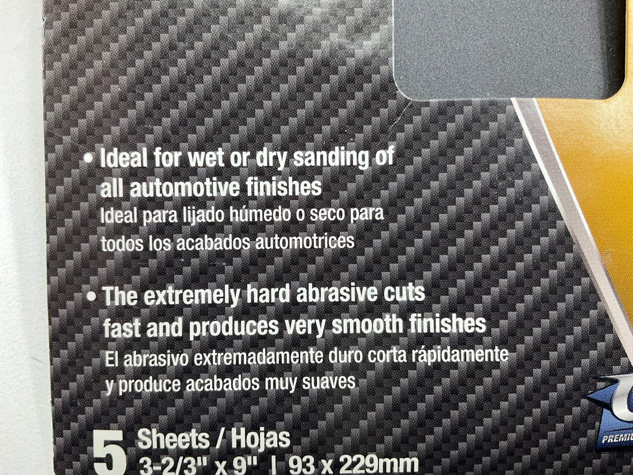 (3) Pack Of 5 Color Extra WET/DRY Sandpaper Sheets 400 Grit Smooth 3-2/3''X9''