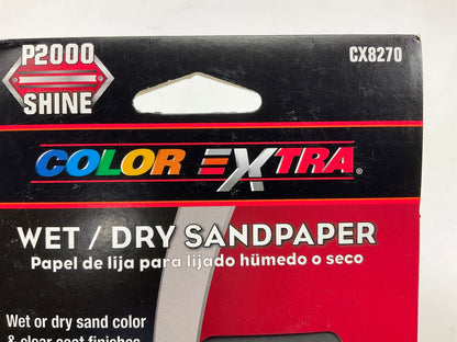 (2) Pack Of 5 Color Extra WET/DRY Sandpaper Sheets 2000 Grit Shine 3-2/3''X9''