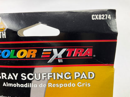 (2) Color Extra CX8274 Gray Scuffing Pads, 3-2/3'' X 9'' P800 800 Grit, SMOOTH