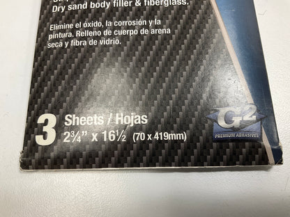 Pack Of 30, Color Extra CX8280 Stick-On File Sheets 40 Strip Grit 2-3/4''X16-1/2''