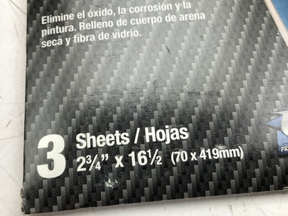 Pack Of 3 Color Extra CX8280 Stick-On File Sheets 40 Strip Grit 2-3/4''X16-1/2''