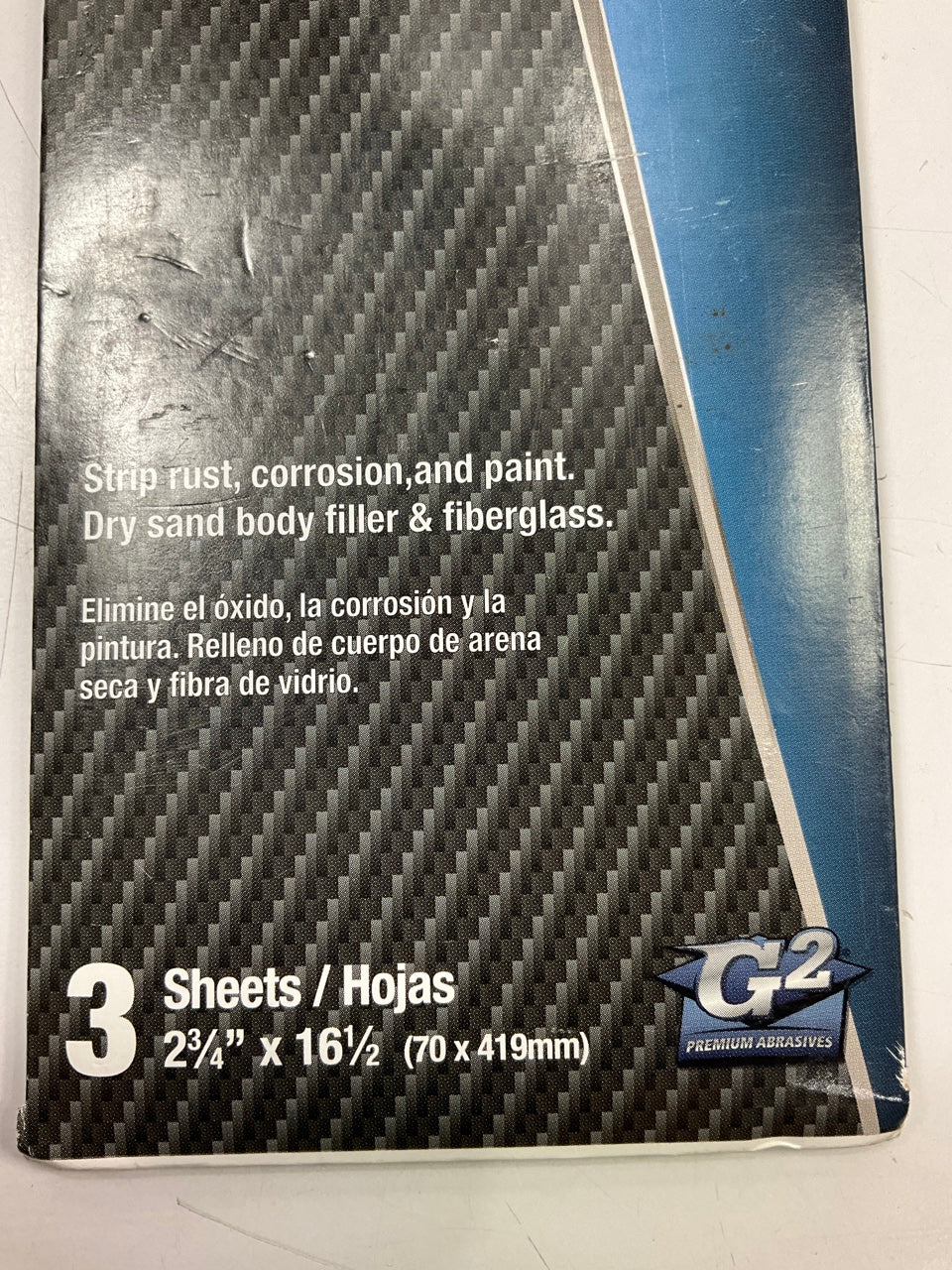 Color Extra CX8281 Stick-on File Sheets 80 Grit Strip 2-3/4''X16-1/2'' - 3 PACK