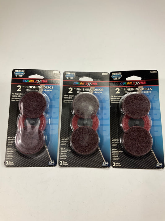 Pack Of 9 - Color Extra CX8292 2'' Finishing Abrasive Sanding Discs MEDIUM GRIT