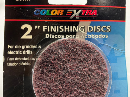 Pack Of 9 - Color Extra CX8292 2'' Finishing Abrasive Sanding Discs MEDIUM GRIT