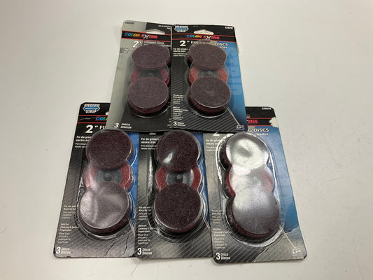 Pack Of 15 - Color Extra CX8292 2'' Finishing Abrasive Sanding Discs MEDIUM GRIT