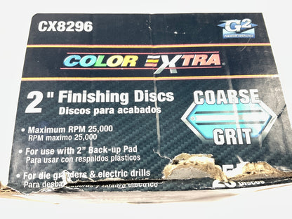 Pack Of 23 - Color Extra CX8296 2'' Finishing Discs COARSE GRIT