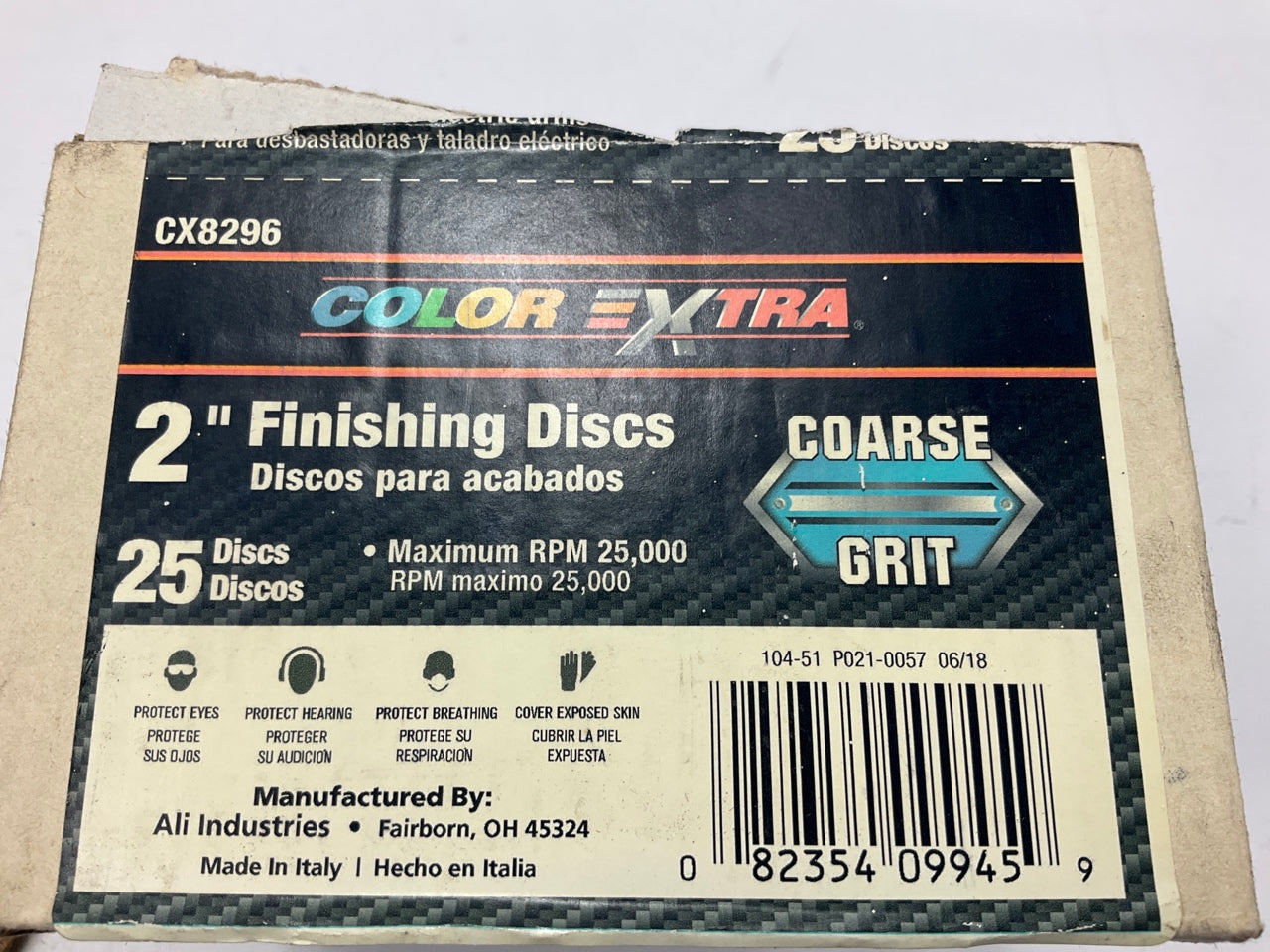 (24) PCS Color Extra CX8296  2'' COARSE Sanding Finishing Debris Removal Discs
