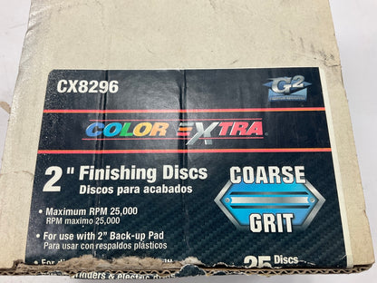 (24) PCS Color Extra CX8296  2'' COARSE Sanding Finishing Debris Removal Discs