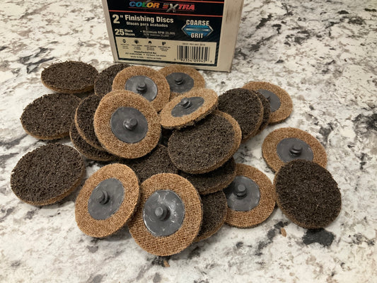(25) PCS Color Extra CX8296  2'' COARSE Sanding Finishing Debris Removal Discs
