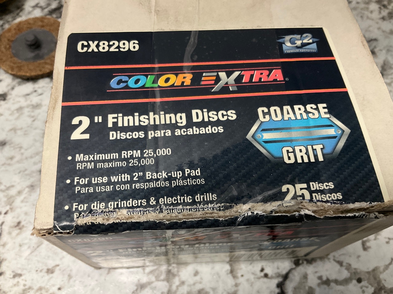 (25) PCS Color Extra CX8296  2'' COARSE Sanding Finishing Debris Removal Discs