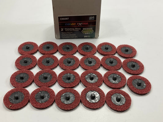 23 DISCS Color Extra CX8297 2'', Medium Grit Finishing Sanding Discs Surface Prep