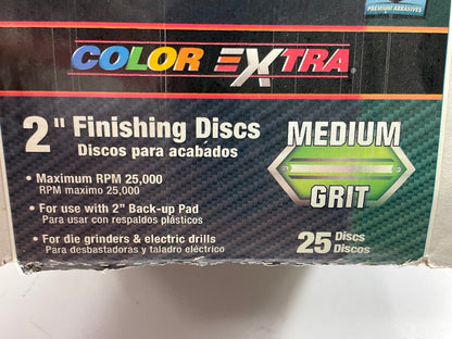 23 DISCS Color Extra CX8297 2'', Medium Grit Finishing Sanding Discs Surface Prep