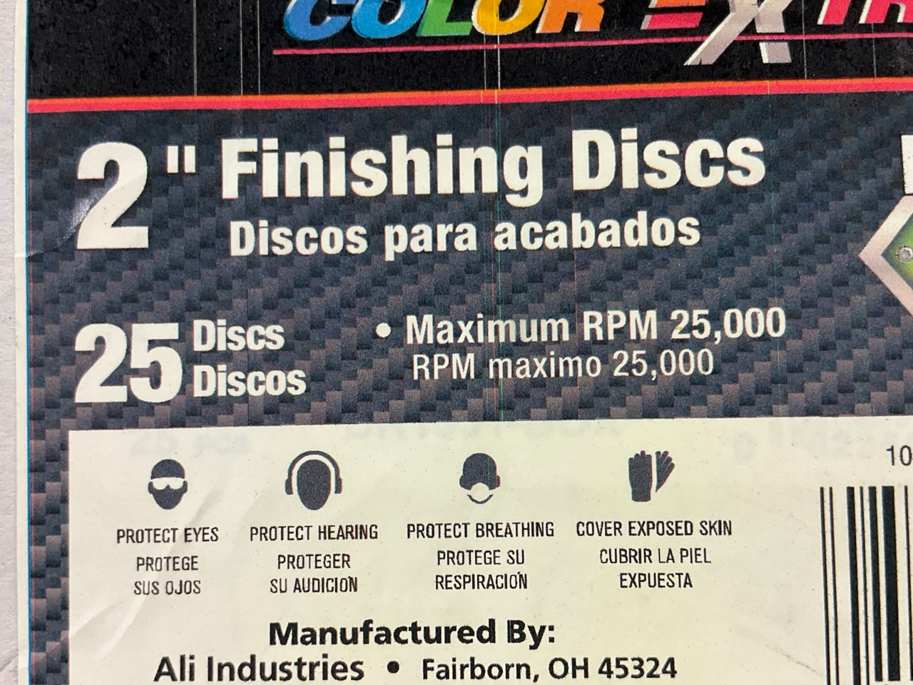 23 DISCS Color Extra CX8297 2'', Medium Grit Finishing Sanding Discs Surface Prep