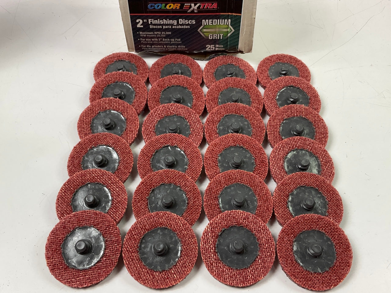 (24) Color Extra CX8297 2'' Finishing Discs MEDIUM GRIT