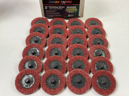 (24) Color Extra CX8297 2'' Finishing Discs MEDIUM GRIT