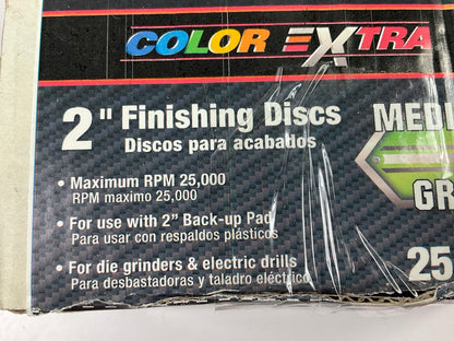 (24) Color Extra CX8297 2'' Finishing Discs MEDIUM GRIT