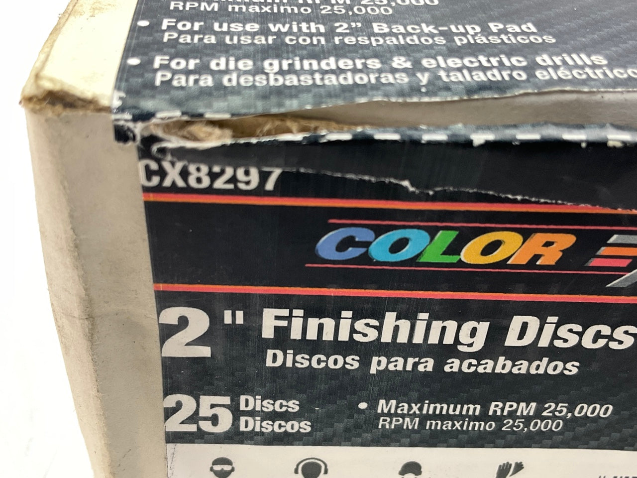 25 PACK Color Extra CX8297 2'', Medium Grit Finishing Sanding Discs Surface Prep.