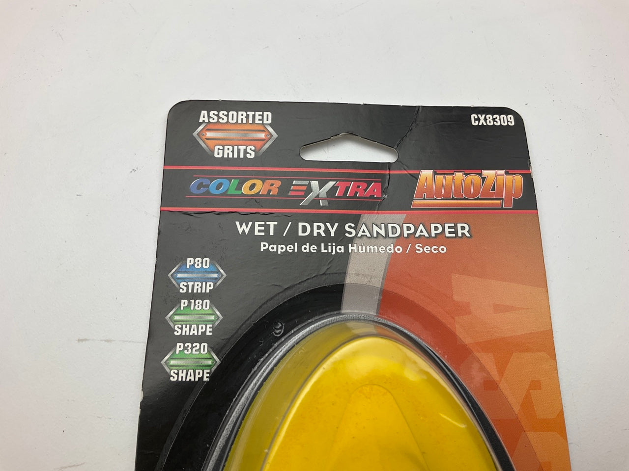 Color Extra CX8309 WET/DRY Sandpaper Holder W/ 6 Assorted Sheets 80 180 320 Grit
