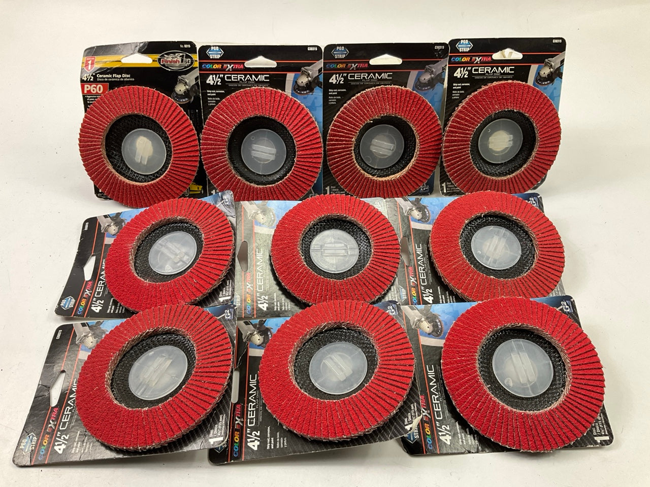 10 PACK - Color Extra CX8315 4-1/2'' Ceramic Flap Discs, P60 60 Grit