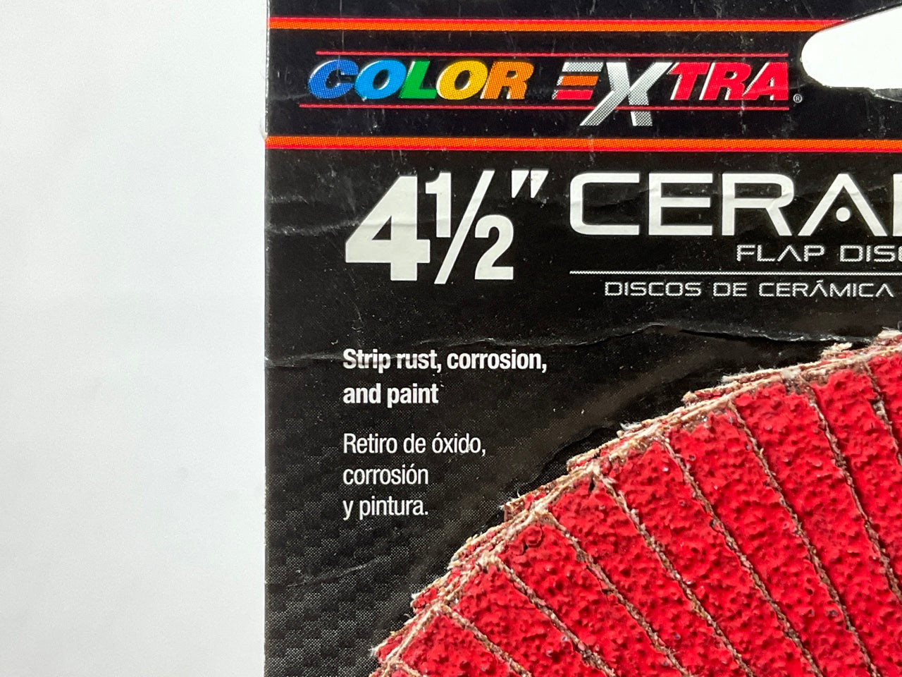 Color Extra CX8315 4-1/2'' Ceramic Flap Disc P60 60 Grit