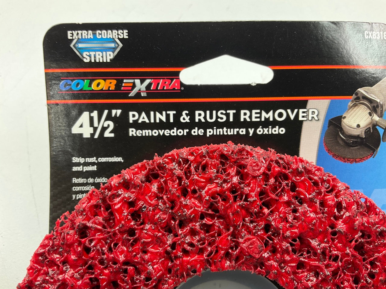 2-Color Extra CX8316 4-1/2'' Paint & Rust Abrasive Remover Angle Grinder Discs