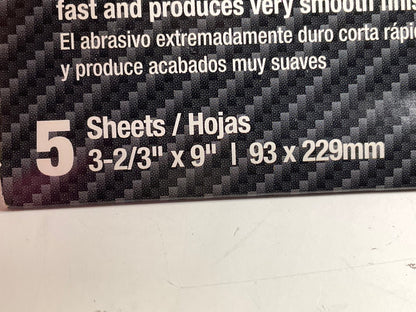 (2) 5 Pack Color Extra CX8318 WET/DRY Sandpaper Sheets 180 Grit Shape 3-2/3''X9''