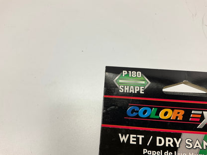 (25) Sheets Total ColorExtra CX8318 WET DRY Sandpaper Sheets 180 Grit 3-2/3''x9''