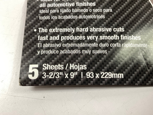 Color Extra CX8318 WET DRY Sandpaper Sheets 180 Grit Shape 3-2/3''X9'' - 5 PACK