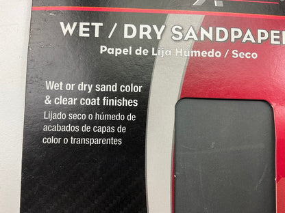 (2) 5 Pack Color Extra CX8322 WET/DRY Sandpaper Sheets 2500 Grit Shine 3-2/3''X9''