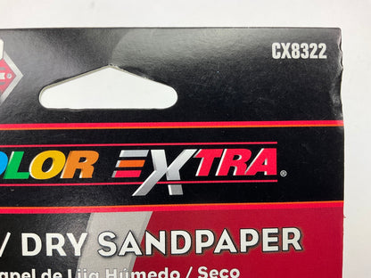 (2) 5 Pack Color Extra CX8322 WET/DRY Sandpaper Sheets 2500 Grit Shine 3-2/3''X9''