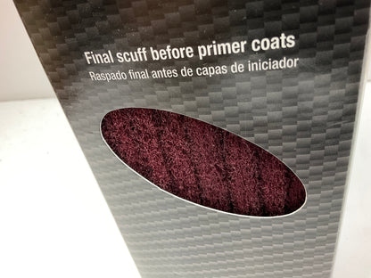 Pack Of 10 - Maroon Scuffing Pads P360 Shape 360 Grit  6'' X 9''