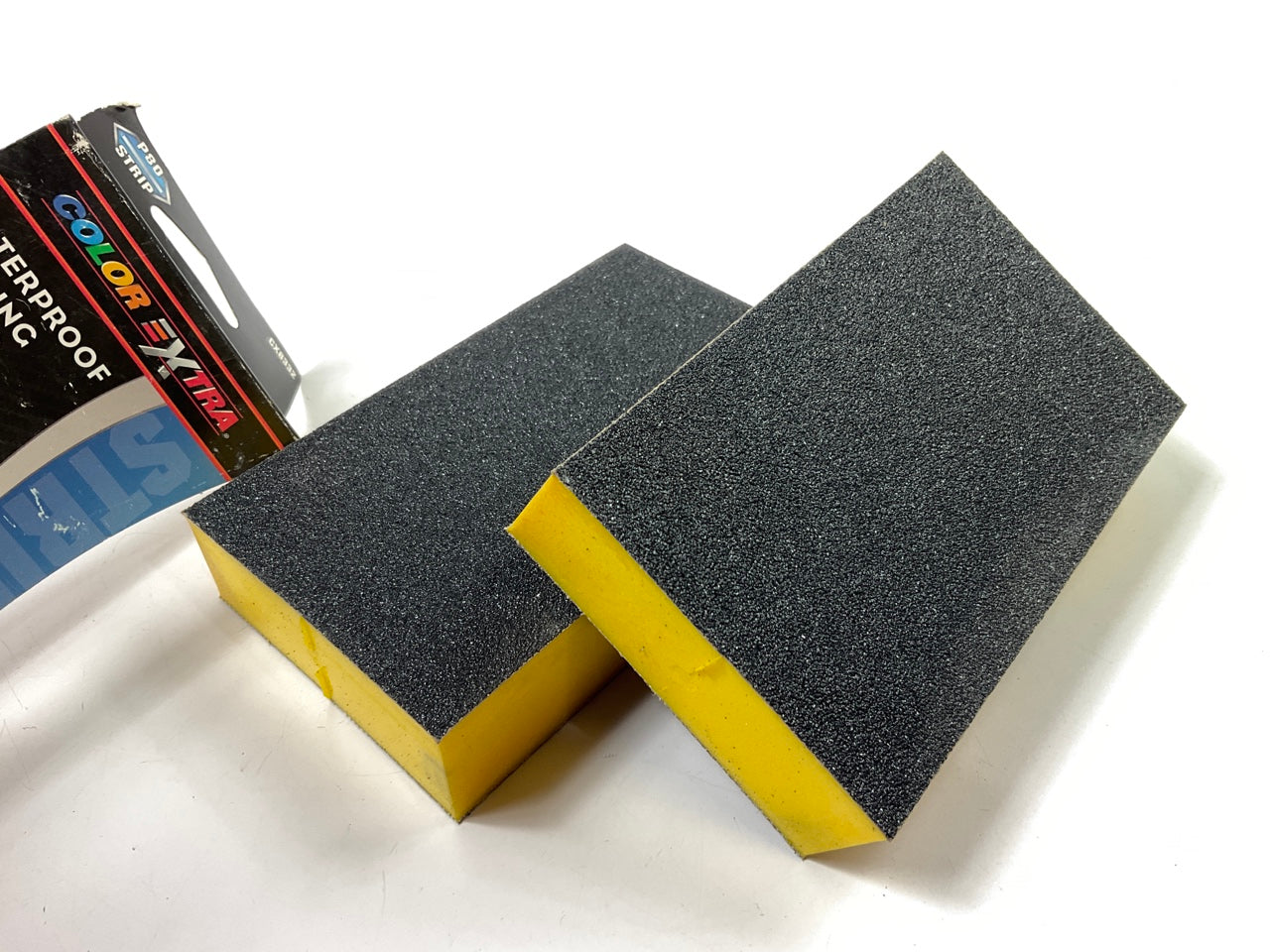 (2) Color Extra CX8332 Waterproof Sanding Sponges 3''X5''X1'' P80 80 Grit