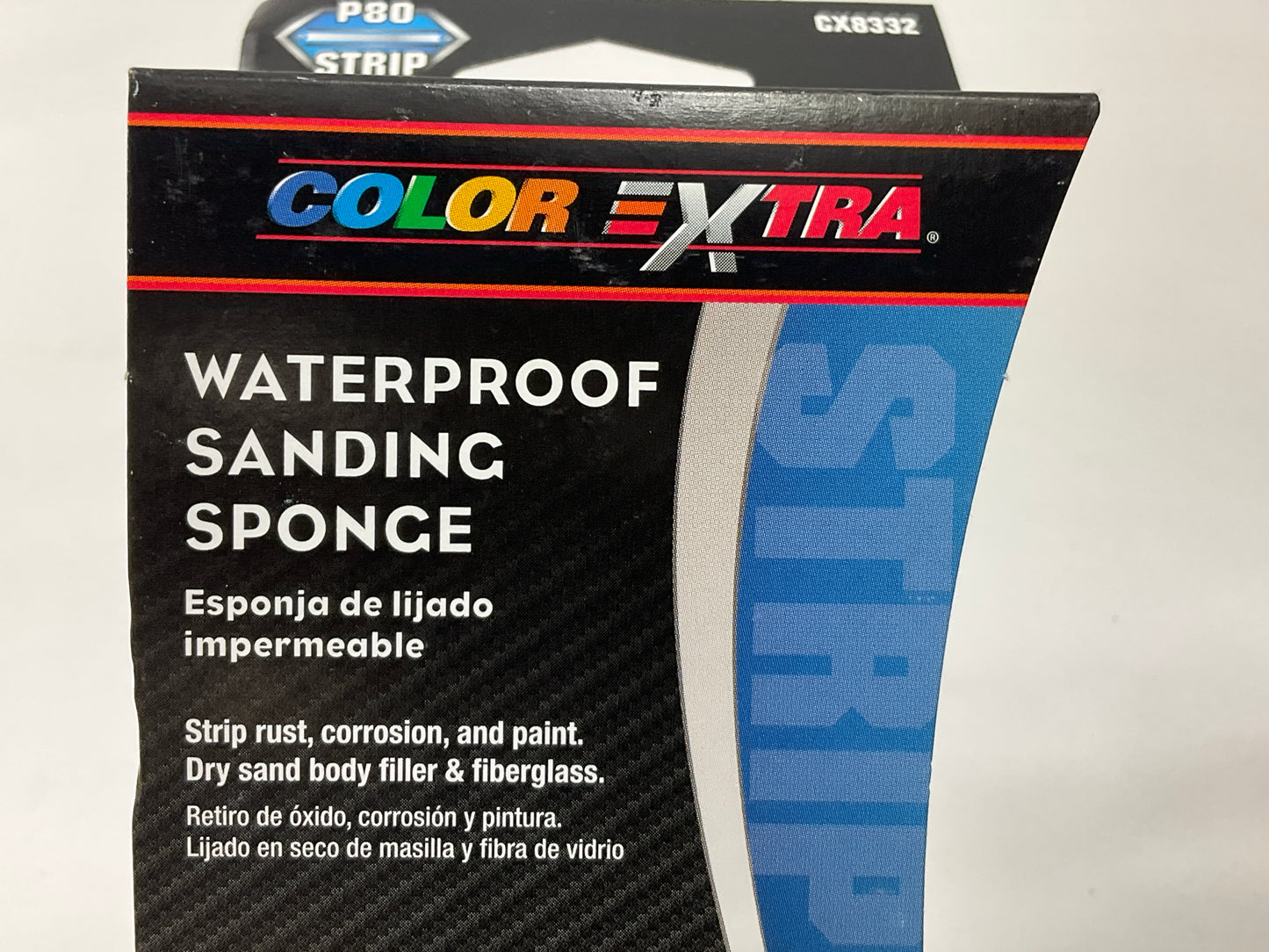 (5) PACK - Color Extra CX8332 Waterproof Sanding Sponge, 3''x5'', 80 GRIT