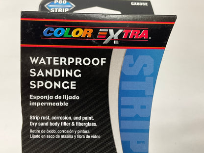 (5) PACK - Color Extra CX8332 Waterproof Sanding Sponge, 3''x5'', 80 GRIT