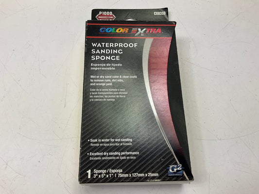Color Extra CX8333 Waterproof Sanding Sponge P1000 Shine 1000 Grit 3'' X 5'' X 1''